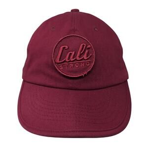Cali Strong Slideback Hat Red One Size Adjustable Embroidered Outdoor